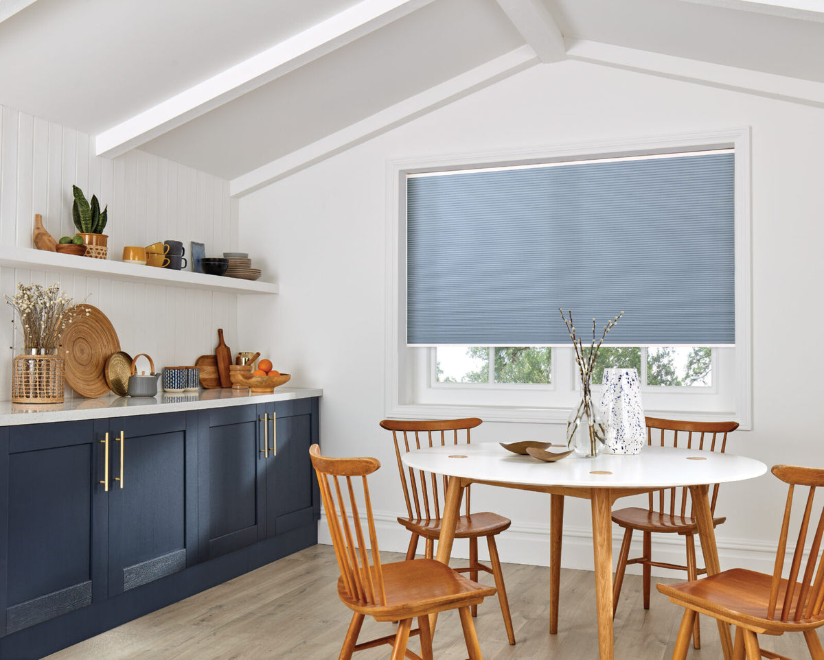 Cellular blind in a kitchen
